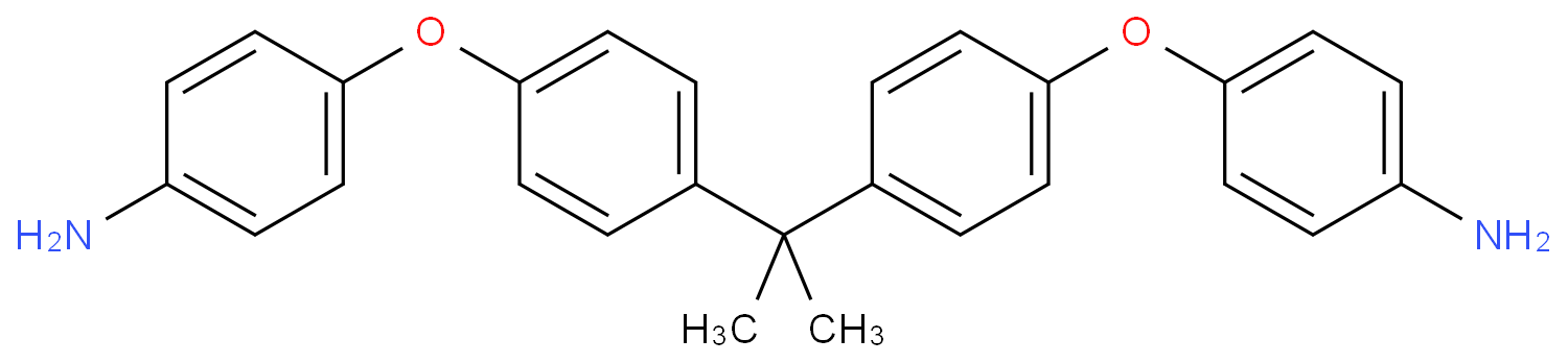 2,2-双[4-(4-氨基苯氧基)苯基]丙烷化学结构式