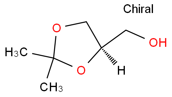14347-78-5 (R)-(-)-甘油醇缩丙酮 结构式图片