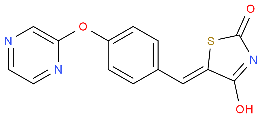 5-{(e)-[4-(2-pyrazinyloxy)phenyl]methylidene}-1,3-thiazolane-2,4-dione