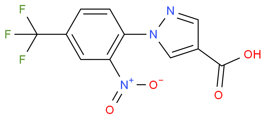 1-[2-Nitro-4-(trifluoromethyl)phenyl]-1H-pyrazole-4-carboxylic acid
