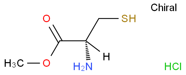 L-半胱氨酸甲酯盐酸盐化学结构式