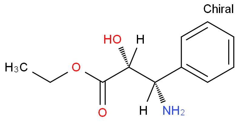 (2R,3S)-3-(苯甲酰基氨基)-2-羟基苯丙酸乙酯化学结构式