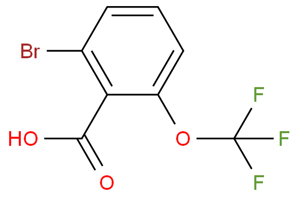 2-溴-6-(三氟甲氧基)苯甲酸化学结构式