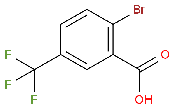 2-溴-5-三氟甲基苯甲酸化学结构式