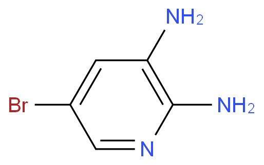2,3-二氨基-5-溴吡啶化学结构式