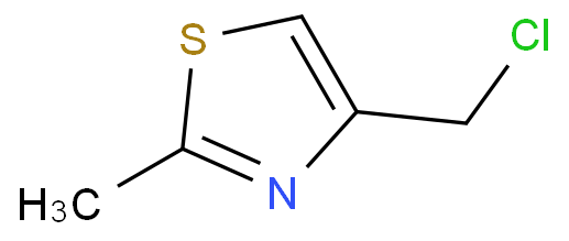 4-(氯甲基)-2-甲基-1,3-噻唑化学结构式