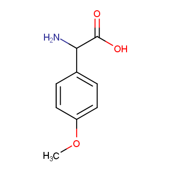 氨基(4-甲氧基苯基)乙酸化学结构式