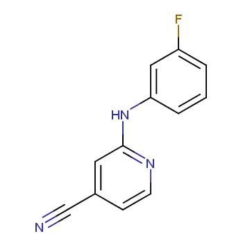 2-[(3-fluorophenyl)amino]isonicotinonitrile structure