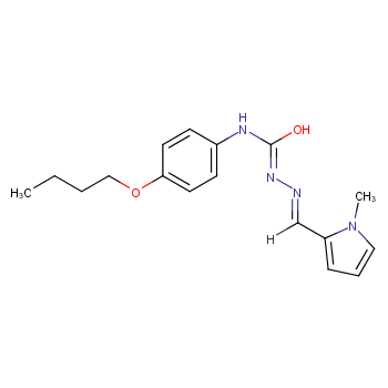 Hydrazinecarboxamide,N-(4-butoxyphenyl)-2-[(1-methyl-1H-pyrrol-2-yl)methylene]- structure
