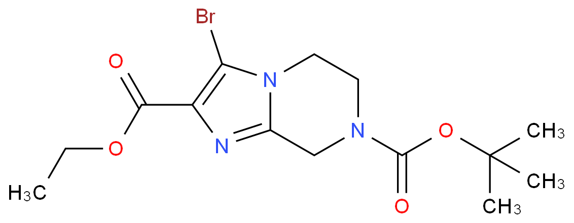 7-O-tert-butyl 2-O-ethyl 3-bromo-6,8-dihydro-5H-imidazo[1,2-a]pyrazine-2,7-dicarboxylate
