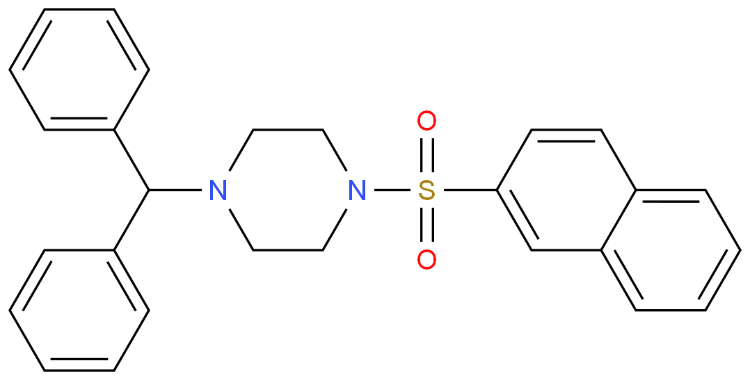 4-(DIPHENYLMETHYL)-1-(2-NAPHTHYLSULFONYL)PIPERAZINE