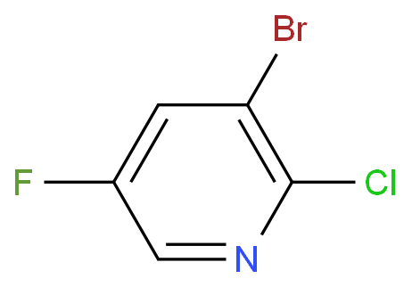 2-氯-3-溴-5-氟吡啶化学结构式