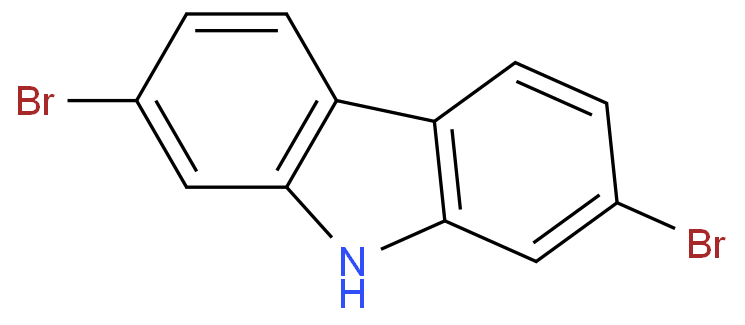 2,7-二溴咔唑化学结构式