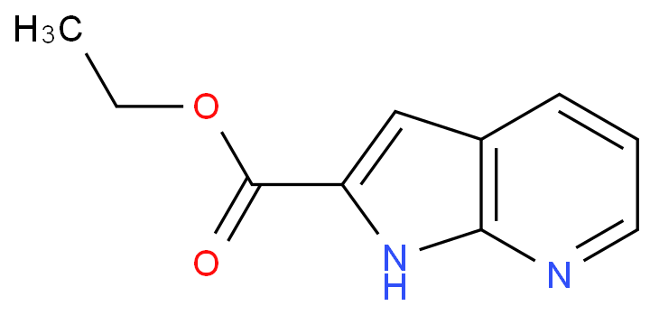 1H-吡咯并[2,3-b]吡啶-2-羧酸乙酯化学结构式