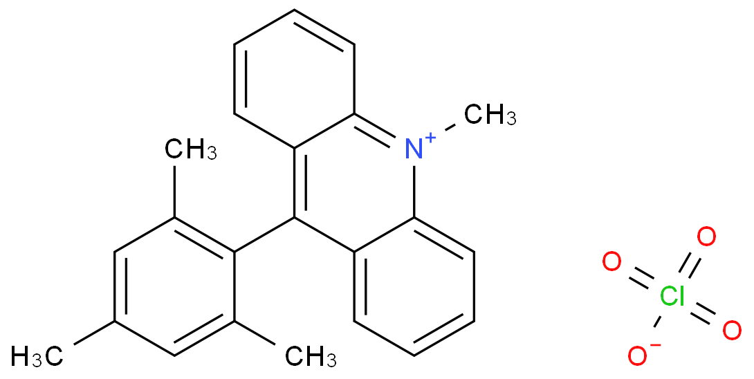 10-甲基-9-均三甲苯基吖啶高氯酸盐化学结构式