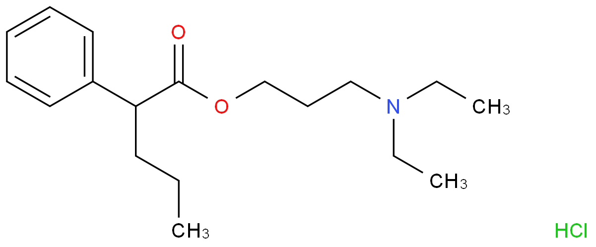 3-(diethylamino)propyl 2-phenylpentanoate hydrochloride