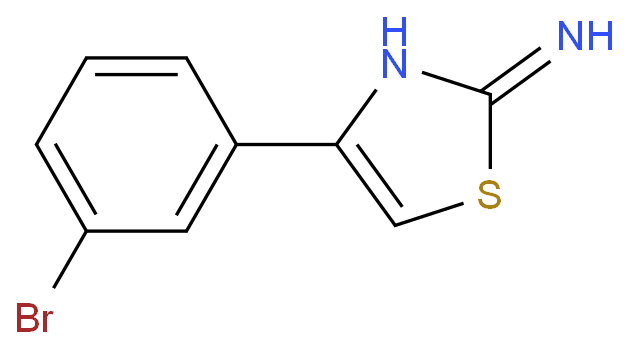 4-(3-溴苯基)噻唑-2-胺化学结构式