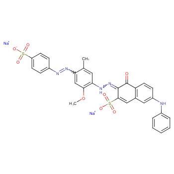 disodium,(3Z)-7-anilino-3-[[2-methoxy-5-methyl-4-[(4-sulfonatophenyl)diazenyl]phenyl]hydrazinylidene]-4-oxonaphthalene-2-sulfonate