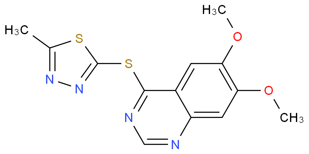 2-(6,7-dimethoxyquinazolin-4-yl)sulfanyl-5-methyl-1,3,4-thiadiazole