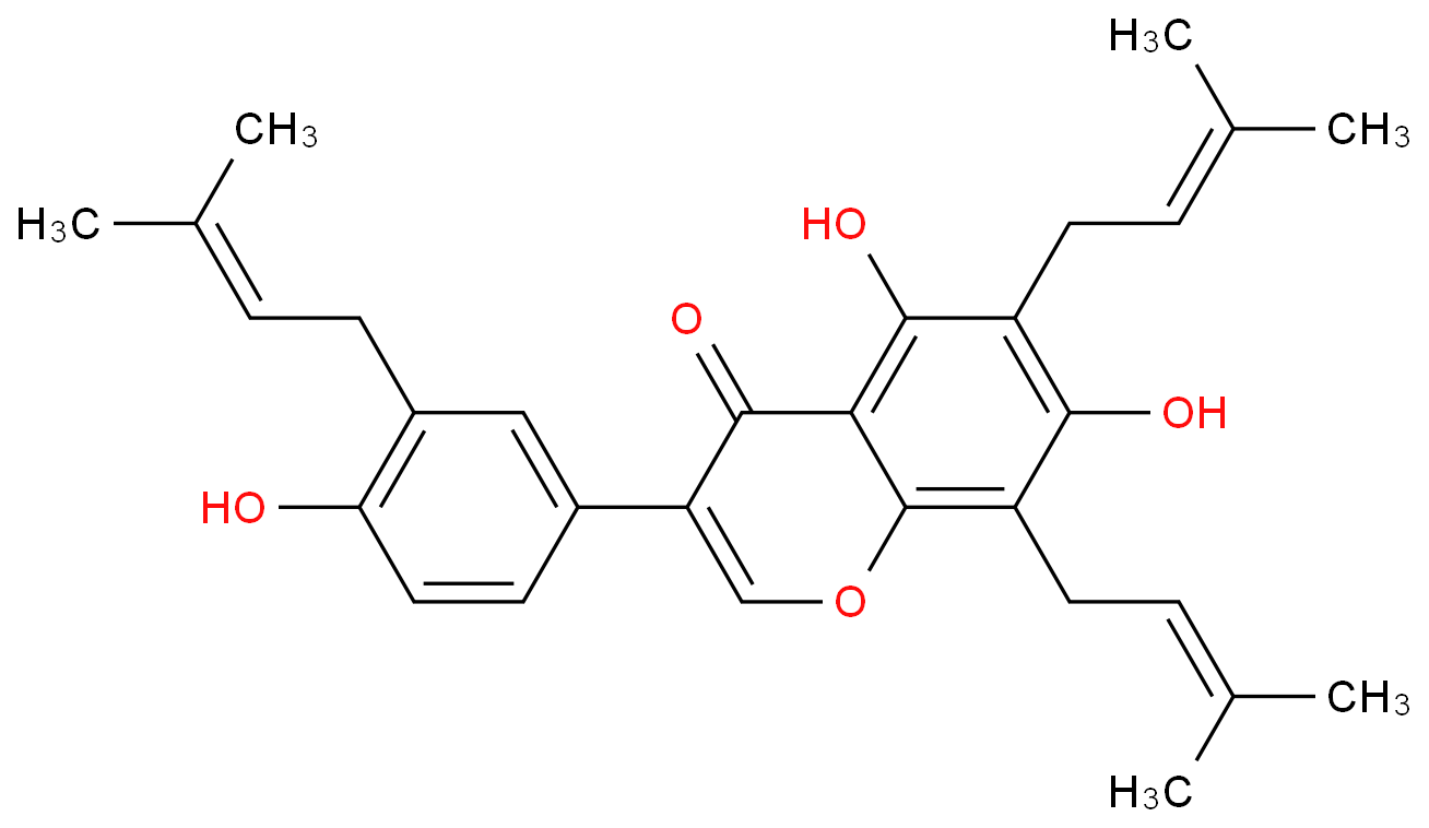 山豆根酮 B1价格, Euchrenone B1对照品, CAS号:119061-09-5