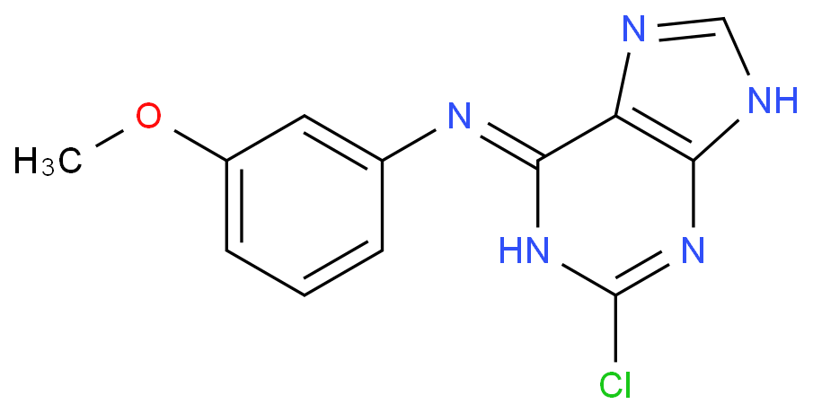 2-氯-N-(3-甲氧基苯基)-7H-嘌呤-6-胺CAS号190654-89-8；科研试剂/质量保证