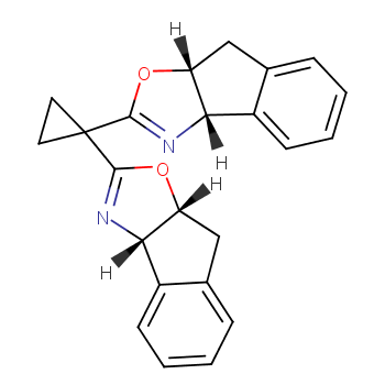 182122-08-3 (3AS,3'AS,8AR,8'A'R)-2,2'-环丙亚基双[3A,8A-二氢-8H-茚并[1,2-D]噁唑] 结构式图片