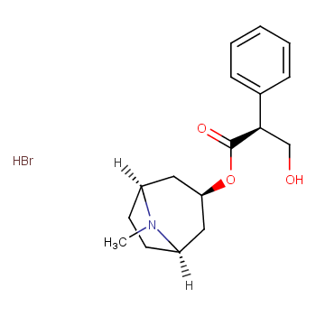 Benzeneacetic acid, a-(hydroxymethyl)-,(3-endo)-8-methyl-8-azabicyclo[3.2.1]oct-3-yl ester, hydrobromide (1:1), (aS)-  