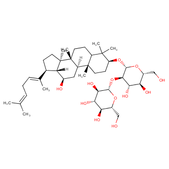 (8ξ,9ξ,12α,13ξ,14β,17β)-12-Hydroxy-4,4,7,10,14-pentamethyl-17-[(2 E)-6-methyl-2,5-heptadien-2-yl]gonan-3-yl 2-O-β-D-glucopyranosyl- β-D-glucopyranoside