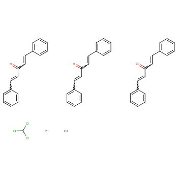 三(二亚苄基丙酮)二钯-氯仿加合物化学结构式