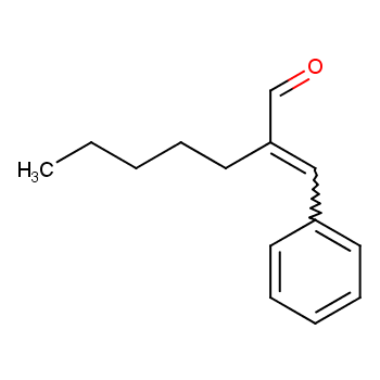 alpha-Amylcinnamaldehyde; 122-40-7 structural formula