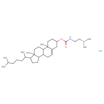 O-[(N,N-二甲基氨基乙基)-氨基甲酰基]胆固醇盐酸盐化学结构式