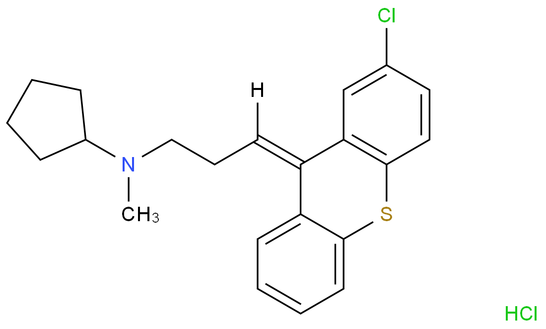Cyclopentanamine N [3 2 Chloro 9h Thioxanthen 9 Ylidene Propyl] N Methyl Hydrochloride E