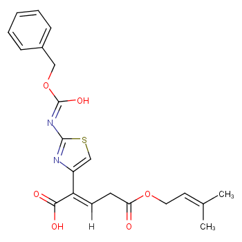 5-(3-methylbut-2-enoxy)-5-oxo-2-[2-(phenylmethoxycarbonylamino)-1,3-thiazol-4-yl]pent-2-enoic acid