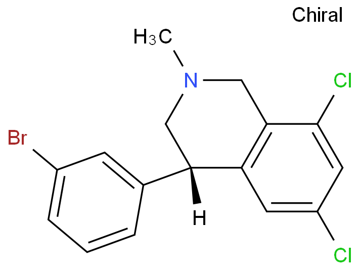 (S)-4-(3-溴苯基)-6,8-二氯-2-甲基-1,2,3,4-四氢异喹啉