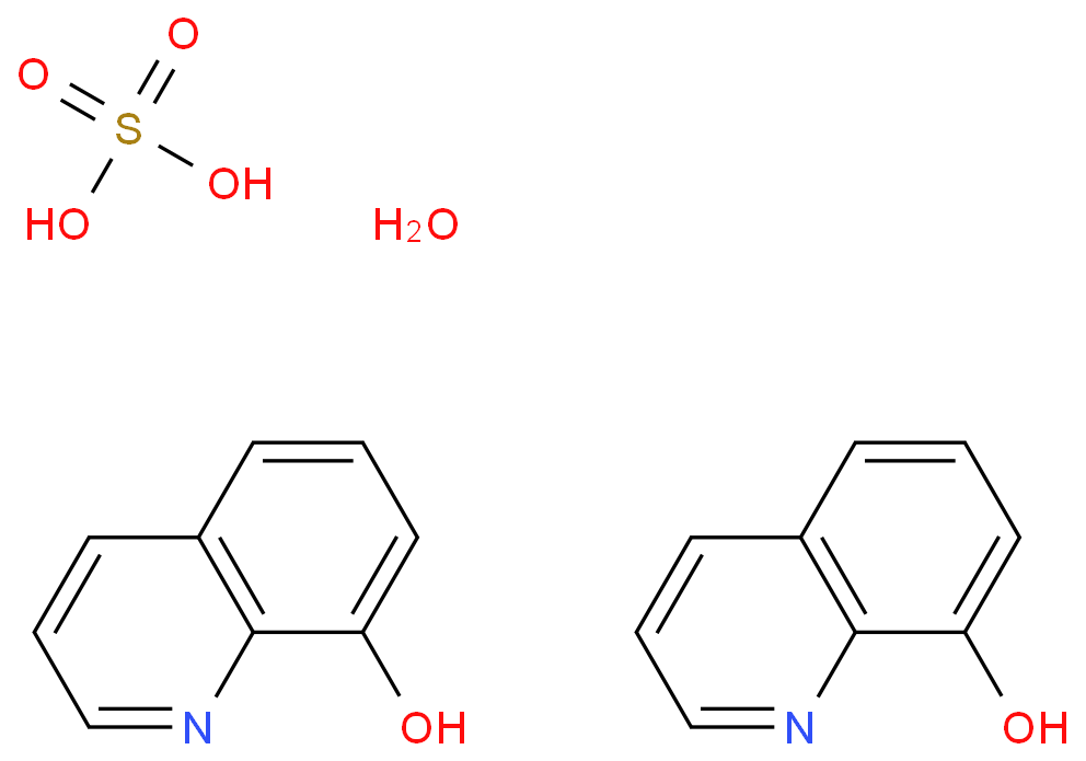 8-Hydroxyquinoline sulfate monohydrate structure