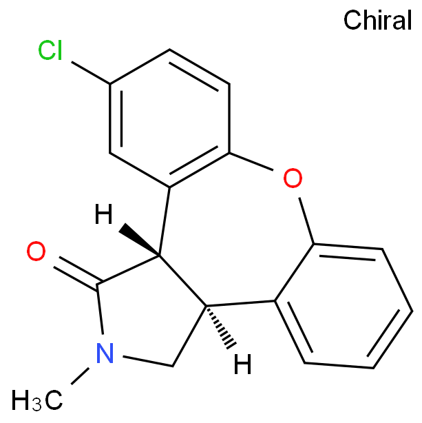 Trans-(+/-)-11-Chloro-2,3,3a,12b-tetrahydro-2-methyl-1H-dibenz[2,3:6,7]oxepino[4,5-c]pyrrole-1-one  