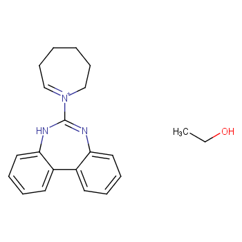 5H-DIBENZO(d,f)(1,3)DIAZEPINE, 6-(HEXAHYDRO-1H-AZEPIN-1-YL)-, compd. with ETHANO  