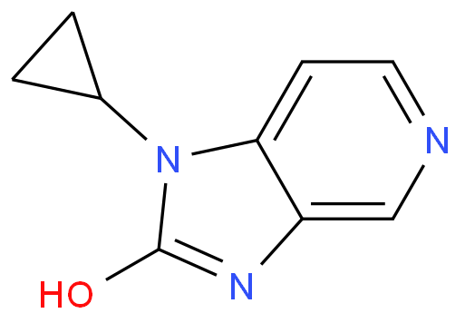 1-环丙基-1,3-二氢咪唑并[4,5-C]吡啶-2-酮化学结构式