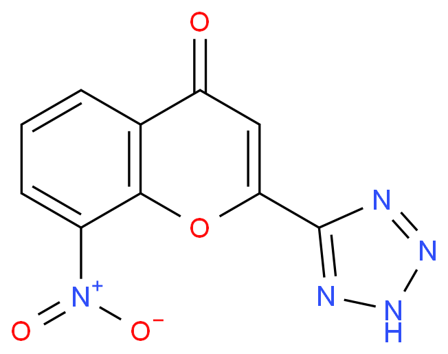 8-Nitro-2-tetrazol-5-yl-4-oxo-4H-1-benzopyran