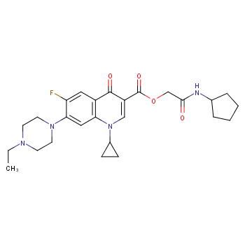 3-Quinolinecarboxylic acid, 1-cyclopropyl-7-(4-ethyl-1-piperazinyl)-6-fluoro-1,4-dihydro-4-oxo-, 2-(cyclopentylaMino)-2-oxoethyl ester