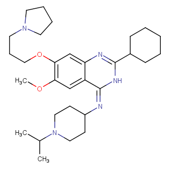 4-QuinazolinaMine, 2-cyclohexyl-6-Methoxy-N-[1-(1-Methylethyl)-4-piperidinyl]-7-[3-(1-pyrrolidinyl)propoxy]-, hydrate