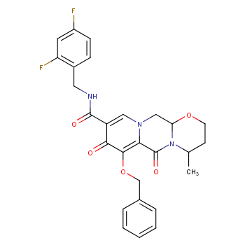 2H-?Pyrido[1\',?2\':4,?5]?pyrazino[2,?1-?b]?[1,?3]?oxazine-?9-?carboxamide, N-?[(2,?4-?difluorophenyl)?methyl]?-?3,?4,?6,?8,?12,?12a-?hexahydro-?4-?methyl-?6,?8-?dioxo-?7-?(phenylmethoxy)?-?,