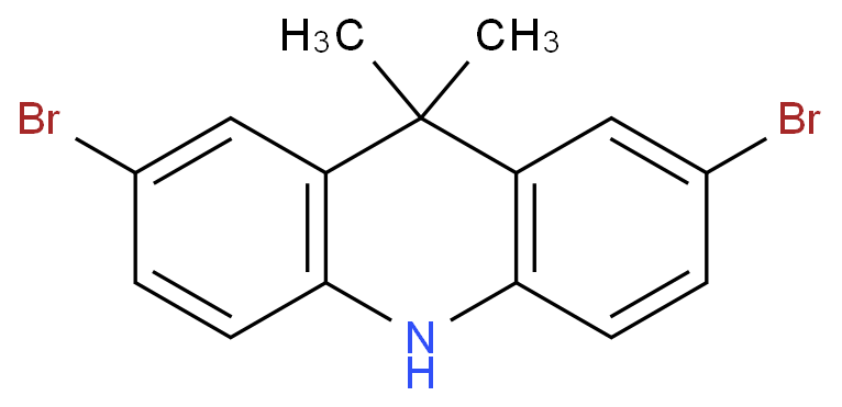 2,7-二溴-9,9-二甲基吖啶化学结构式