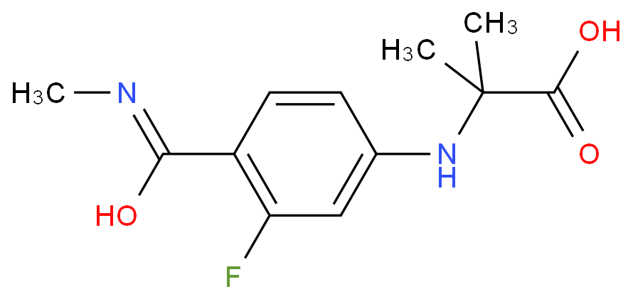 2-[3-fluoro-4-(methylcarbamoyl)anilino]-2-methyl-propanoic acid