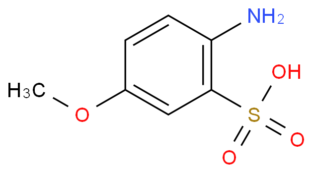 对氨基苯甲醚-3-磺酸化学结构式