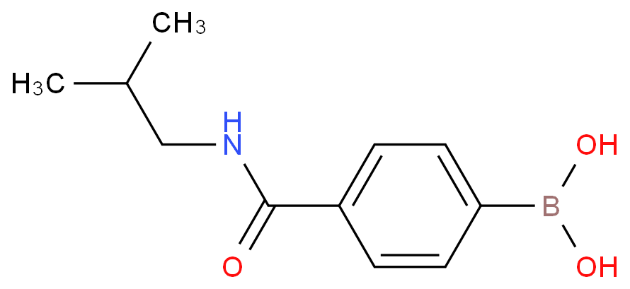 4-(异丁基氨甲酰基)苯硼酸化学结构式