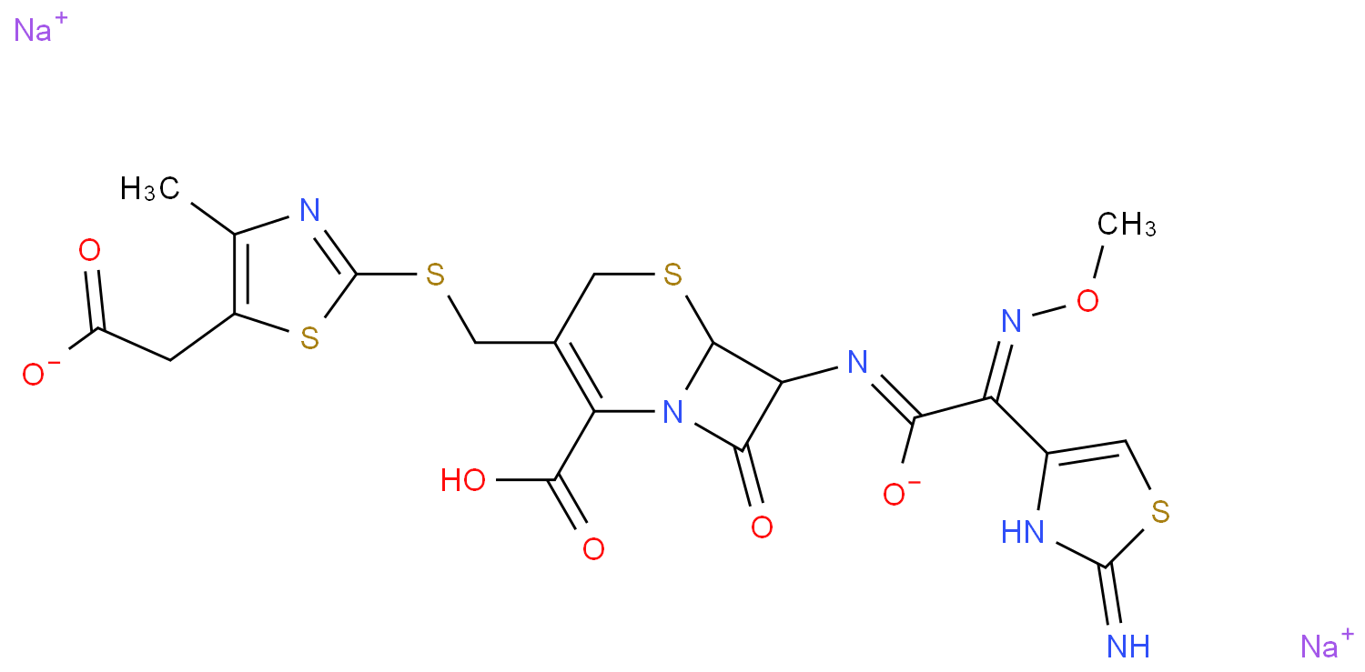 头孢地嗪钠化学结构式