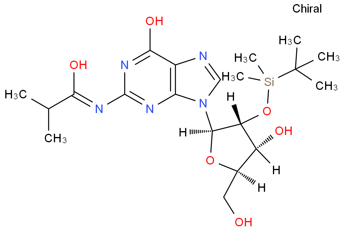 2'-O-(叔丁基二甲基硅烷基)-N-异丁酰基鸟苷/182007-86-9