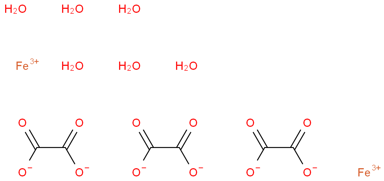 草酸铁(III)六水化物化学结构式