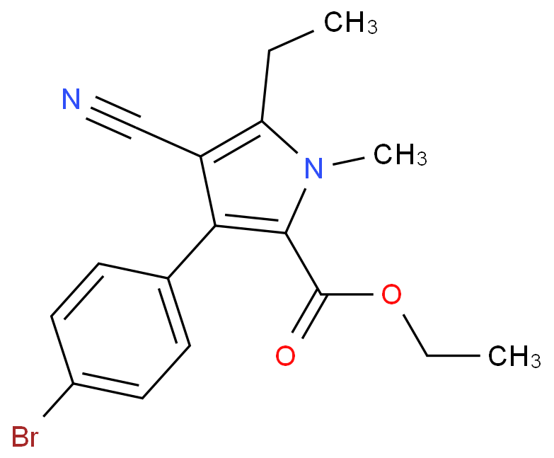 ETHYL 3-(4-BROMOPHENYL)-4-CYANO-5-ETHYL-1-METHYL-1H-PYRROLE-2-CARBOXYLATE
